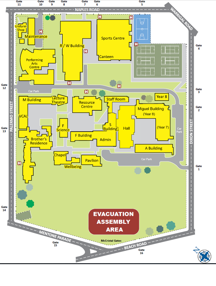 College Map - St Bede's College